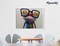 Figured'Art Paint by Numbers for Adults Frog and Eyewear 16"x20" - Craft Art Painting Rolled Canvas with DIY wooden frame